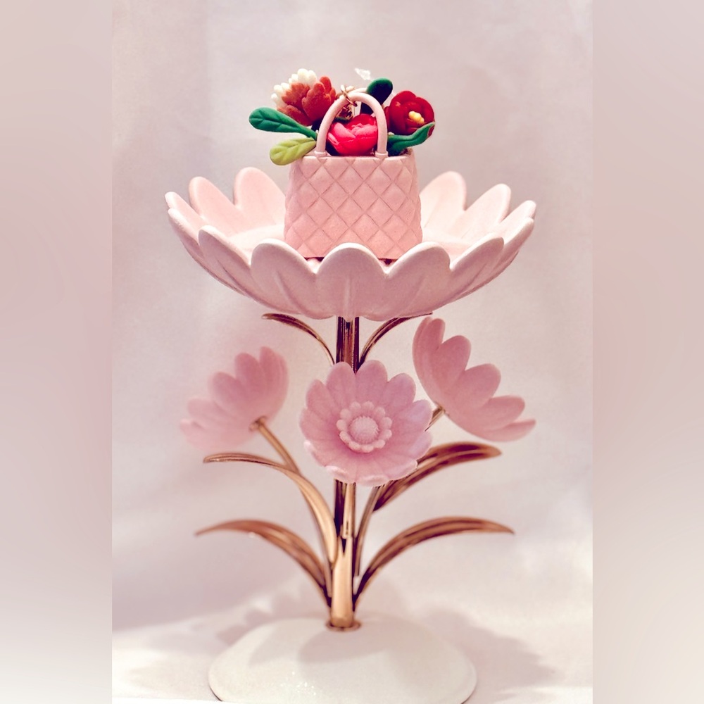Bath and Body Works Flower Candle Holder + Flower Purse Hand Sanitizer Holder